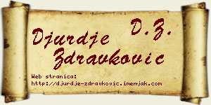 Đurđe Zdravković vizit kartica
